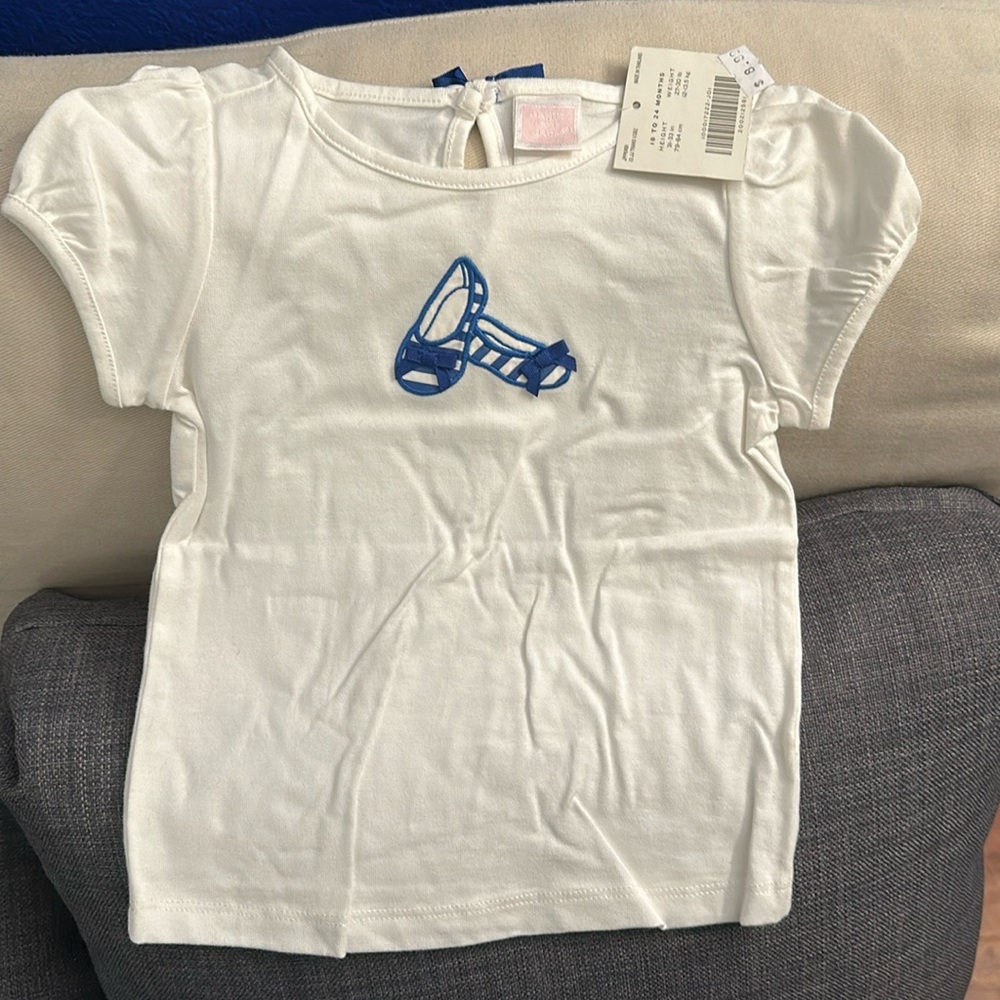 Janie and Jack T-shirt with shoe motif